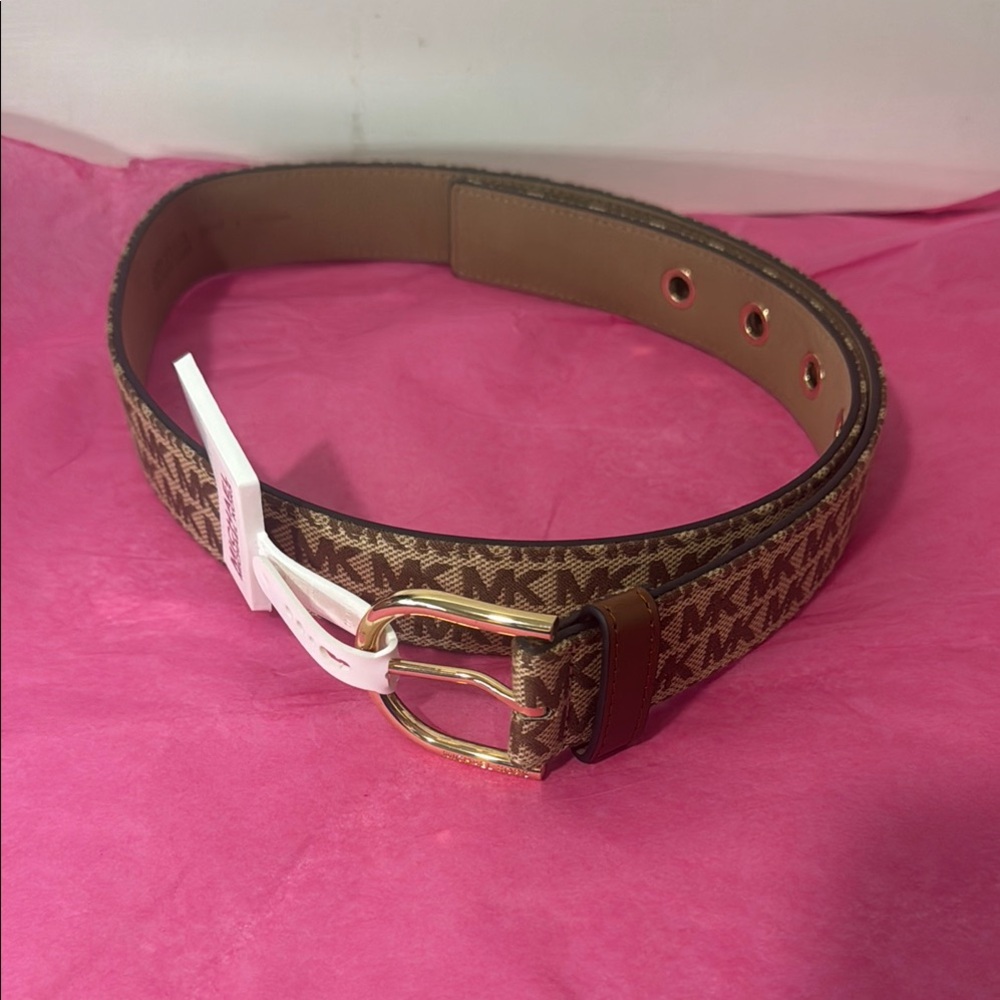Michael Kors Brown Monogram Belt